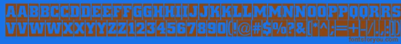 Cityno6 Font – Brown Fonts on Blue Background