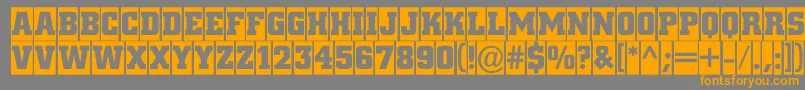 Cityno6 Font – Orange Fonts on Gray Background