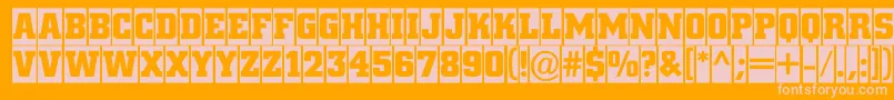 Cityno6 Font – Pink Fonts on Orange Background