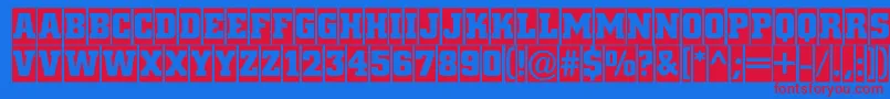 Cityno6 Font – Red Fonts on Blue Background