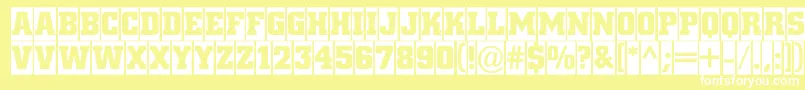 Cityno6 Font – White Fonts on Yellow Background