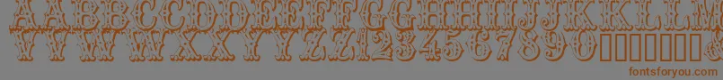 Trocadero Font – Brown Fonts on Gray Background