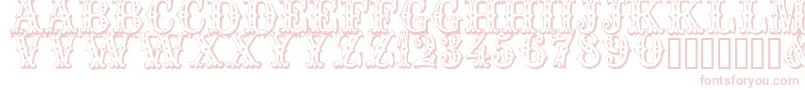 Trocadero Font – Pink Fonts on White Background