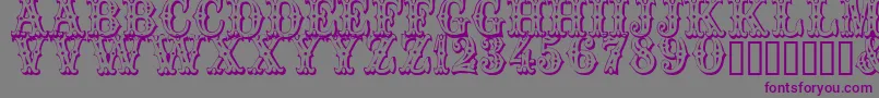 Trocadero Font – Purple Fonts on Gray Background