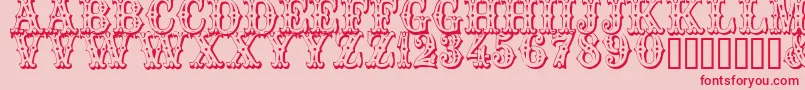 Trocadero Font – Red Fonts on Pink Background