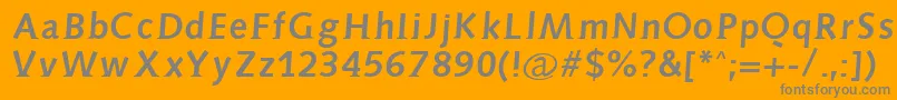 Aidaserifbold Font – Gray Fonts on Orange Background