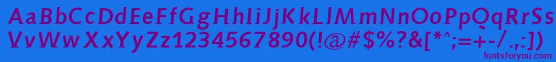 Aidaserifbold Font – Purple Fonts on Blue Background