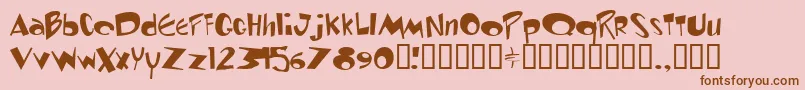 Lisätietoja RenStimpy-fontista RenStimpy-fontti – ruskeat fontit vaaleanpunaisella taustalla