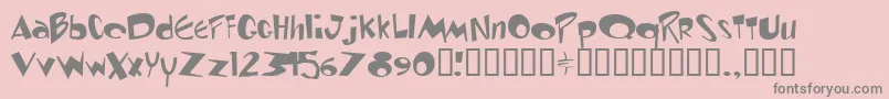 Więcej informacji o czcionce RenStimpy Czcionka RenStimpy – szare czcionki na różowym tle