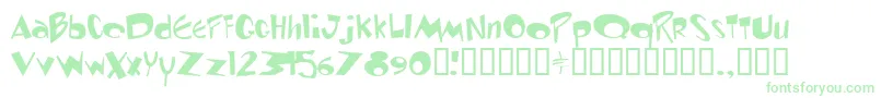 Weitere Informationen zur RenStimpy-Schriftart RenStimpy-Schriftart – Grüne Schriften auf weißem Hintergrund