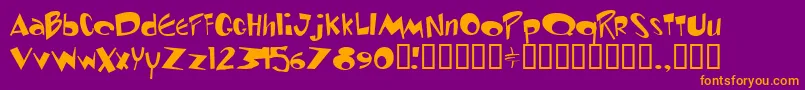 RenStimpy Font – Orange Fonts on Purple Background