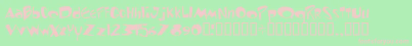 RenStimpy Font – Pink Fonts on Green Background