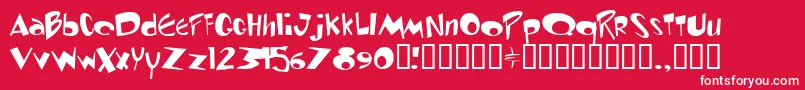 RenStimpy Font – White Fonts on Red Background