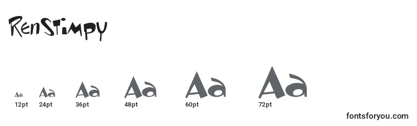 RenStimpy Font Sizes