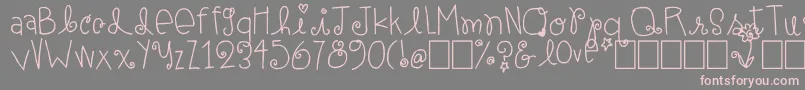 ElleAmi Font – Pink Fonts on Gray Background