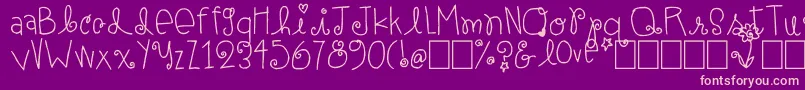 ElleAmi Font – Pink Fonts on Purple Background
