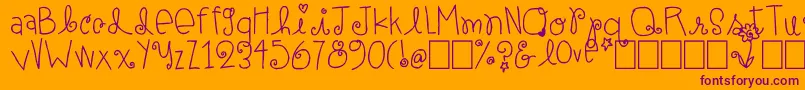 ElleAmi Font – Purple Fonts on Orange Background