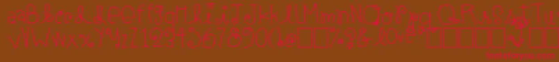 ElleAmi Font – Red Fonts on Brown Background