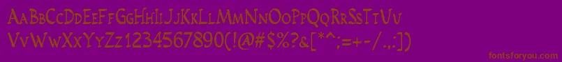 Шрифт Rusticusstd – коричневые шрифты на фиолетовом фоне