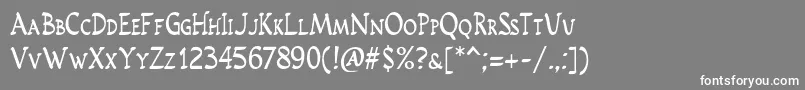 フォントRusticusstd – 灰色の背景に白い文字