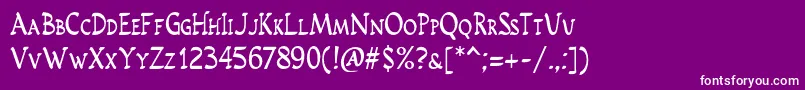 Rusticusstd Font – White Fonts on Purple Background