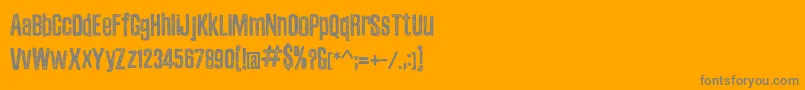 フォントZubajdaStr – オレンジの背景に灰色の文字