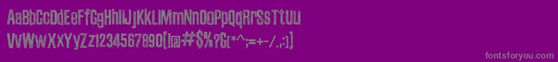 フォントZubajdaStr – 紫の背景に灰色の文字