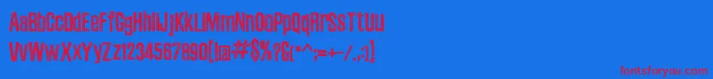 ZubajdaStr Font – Red Fonts on Blue Background