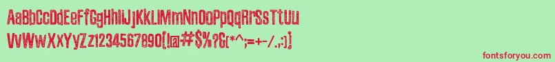 ZubajdaStr Font – Red Fonts on Green Background