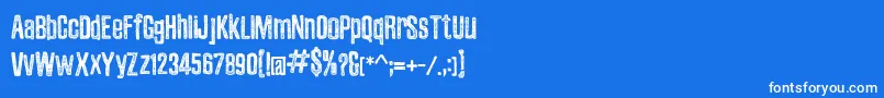 フォントZubajdaStr – 青い背景に白い文字