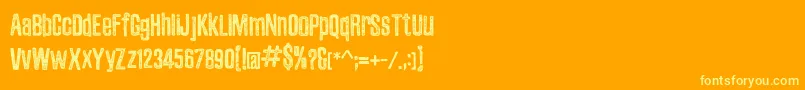 フォントZubajdaStr – オレンジの背景に黄色の文字