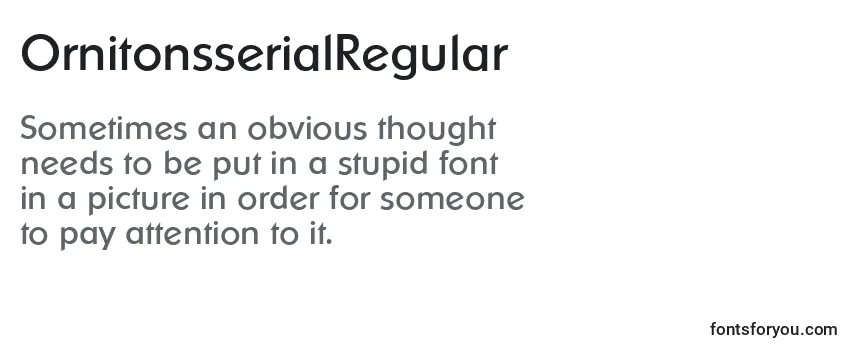 OrnitonsserialRegular Font