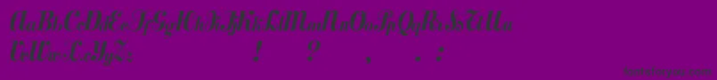 Mezclatitan-Schriftart – Schwarze Schriften auf violettem Hintergrund