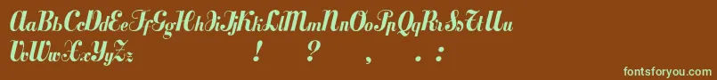 Mezclatitan Font – Green Fonts on Brown Background