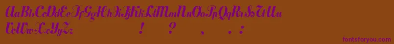 Mezclatitan Font – Purple Fonts on Brown Background