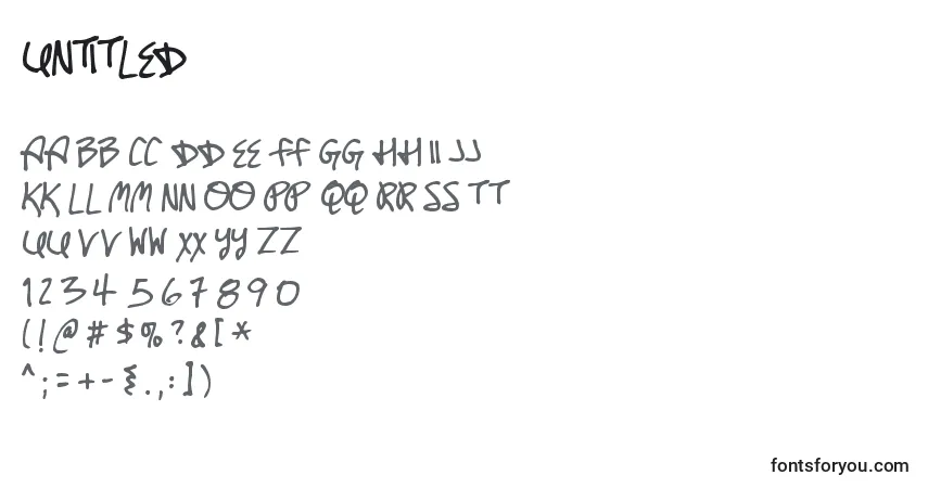 Schriftart Untitled – Alphabet, Zahlen, spezielle Symbole