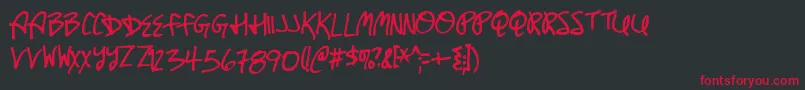 Untitled Font – Red Fonts on Black Background