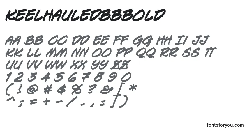 Fuente KeelhauledBbBold - alfabeto, números, caracteres especiales
