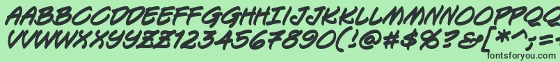 KeelhauledBbBold Font – Black Fonts on Green Background