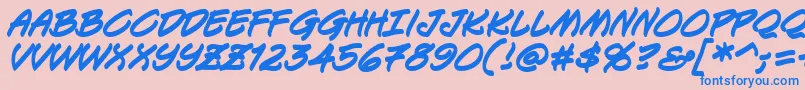 KeelhauledBbBold Font – Blue Fonts on Pink Background