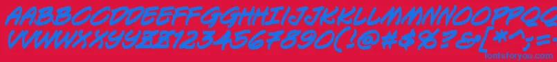 Police KeelhauledBbBold – polices bleues sur fond rouge