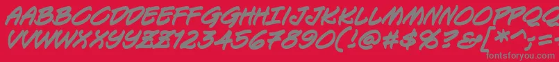 KeelhauledBbBold Font – Gray Fonts on Red Background
