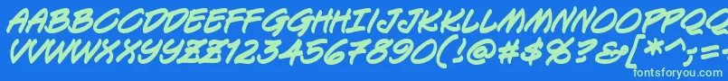 KeelhauledBbBold Font – Green Fonts on Blue Background