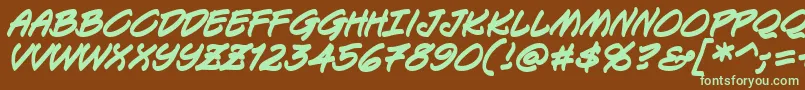 KeelhauledBbBold Font – Green Fonts on Brown Background