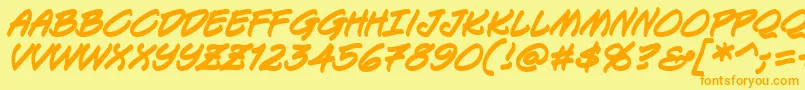 KeelhauledBbBold Font – Orange Fonts on Yellow Background