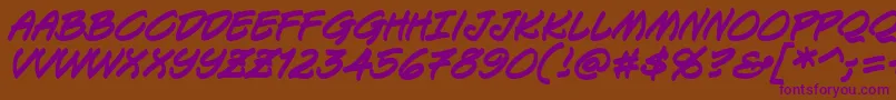 KeelhauledBbBold Font – Purple Fonts on Brown Background