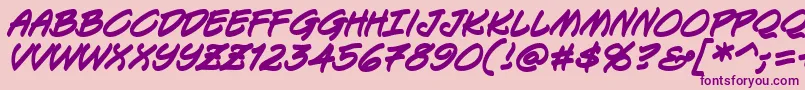 KeelhauledBbBold Font – Purple Fonts on Pink Background