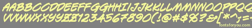 KeelhauledBbBold-Schriftart – Gelbe Schriften auf grauem Hintergrund