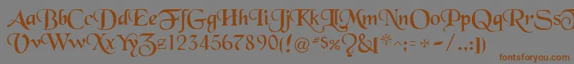 BlackRegular-fontti – ruskeat fontit harmaalla taustalla