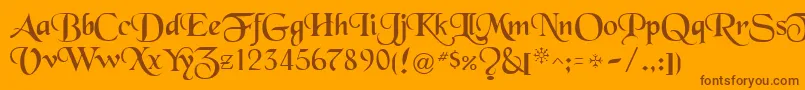 BlackRegular Font – Brown Fonts on Orange Background